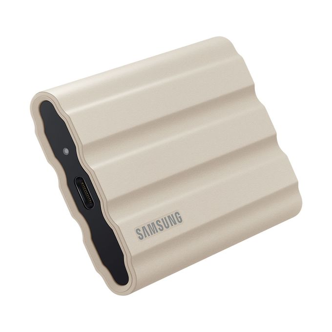 Samsung Disque dur Externe Portable SSD T7 2To Shield - USB 3.2 - Beige