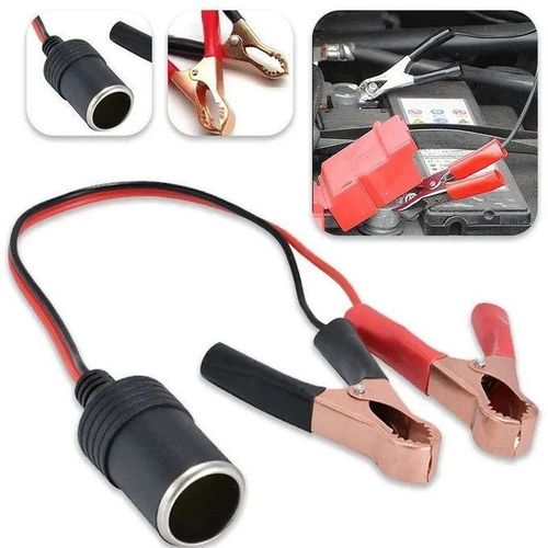 Adaptateur de Prise de Voiture Universel avec Fixation Clip pour Batterie 12V