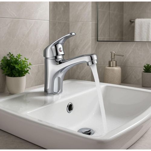 Robinet Mitigeur De Lavabo Chromé, + 2 flexibles