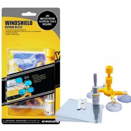 Car Windshield Repair Tool Set With Vacuum For Glass Windscreen Kits