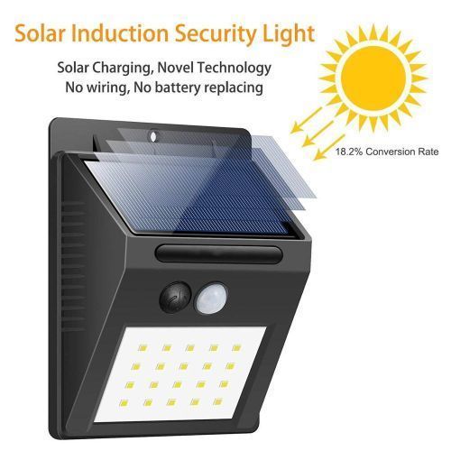 مصباح حائط يعمل بالطاقة الشمسية // ضوء استشعار الحركة // Lampe Solaire Extérieur 20 LED // à L'énergie Solaire / Capteur De Mouvement.