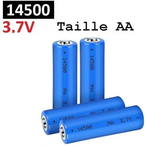Batteries 14500 3,7 volts Taille AA // 2 piles, 4 Piles ou 6 Piles sans emballage