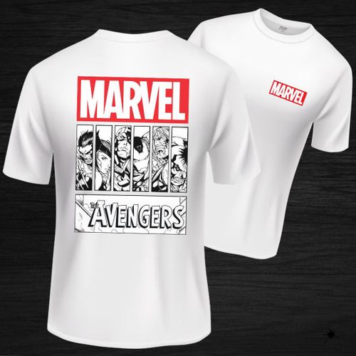 T-shirt MARVEL Anime Comics polycotton Otaku Cosplay Mode pour Homme Femme -Blanc