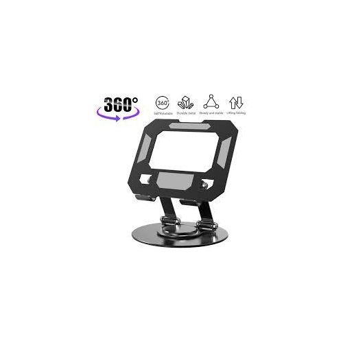 Support de Tablette en Aluminium Rotatif 360° Pliable pour iPad et Téléphone