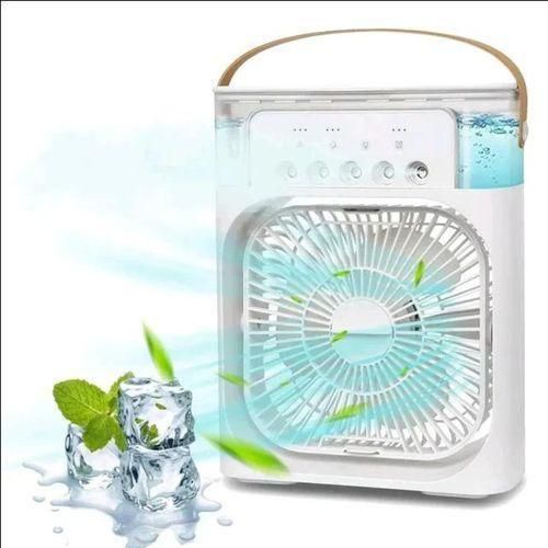 Climatiseur Portable 3-en-1 avec Refroidissement par Brume, Ventilateur USB et Éclairage LED 7 Couleurs Rechargeable