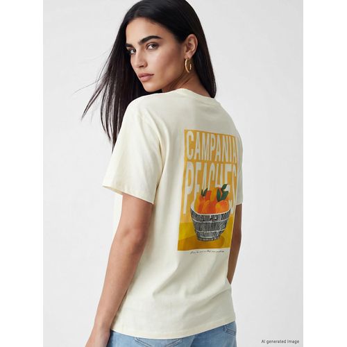 T-shirt imprimé 100% coton pour femme