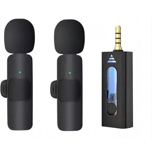 Double Microphone sans fil K35 compatible avec Smartphone,