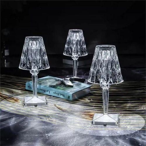 Lampe de Table en Cristal à Commande Tactile
