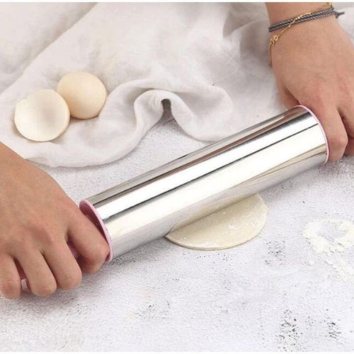 Rouleau à pâte, Rouleau à pâtisserie en acier inoxydable, longueur 36cm