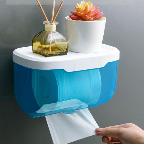 Distributeur de Papier Toilette Étanche à Fixation Murale – Boîtier de Protection avec Espace de Rangement