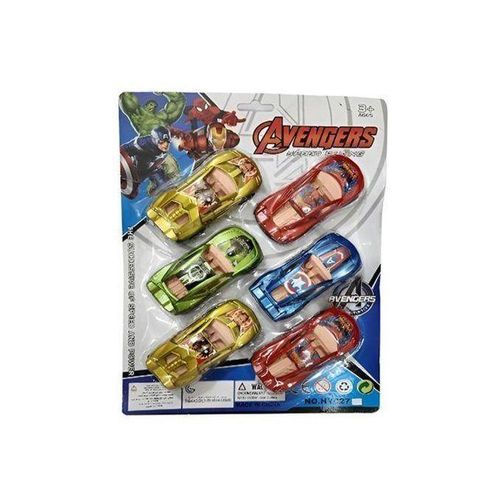 Coffret de Voitures Avengers 8 cm - Héros Marvel pour Enfants