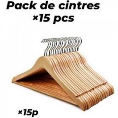 15 Cintres Vtements Bois