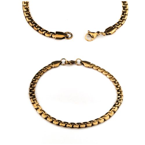 Bracelet torsadé en acier inoxydable pour femmes couleur or en serpent