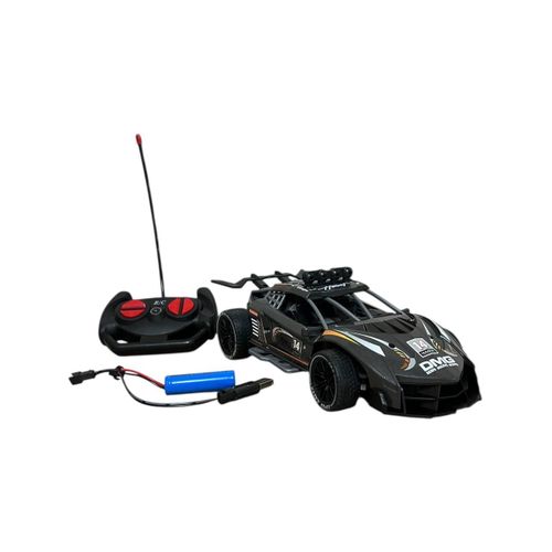 Voiture de course télécommandée rapide avec batterie rechargeable et lumière - Véhicule RC Gris