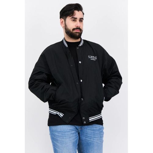 Bomber Men Graphic Print Jacket Black