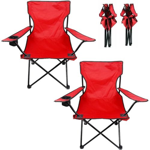 Pack De 2 Chaises De Camping Pliantes Chaises De Pêche Fauteuil de plage كرسيين للتخييم قابلين للطي وكراسي صيد السمك وكرسي الشاطئ