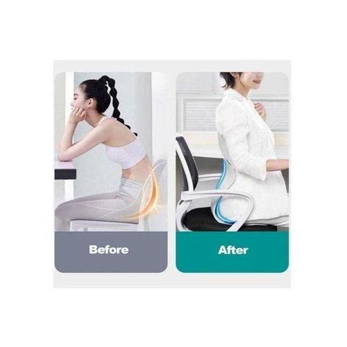 Chaise Orthopédique de Soutien Lombaire – Blanc/Noir