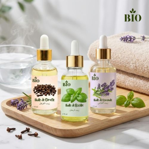Kit Huiles Aromatiques et Beauté Naturelle 30 ml , Huile Végétale Organic