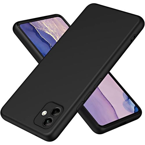 Pochette pour Samsung a04e Silicone Liquide Protection - Noir