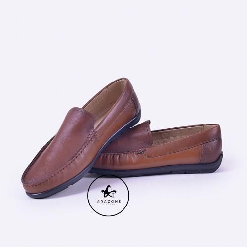 Mocassin en Cuir Marron