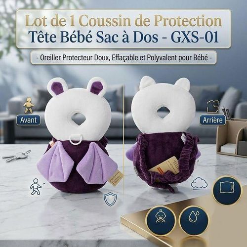 Sac à Dos Anti-Chute pour Bébé – Coussin de Sécurité Confortable et Léger pour Fille et Garçon