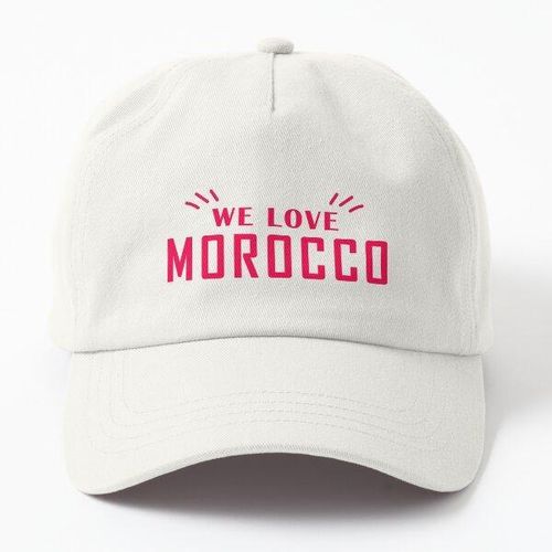 WE LOVE MOROCCO Casquette blanc avec design unique