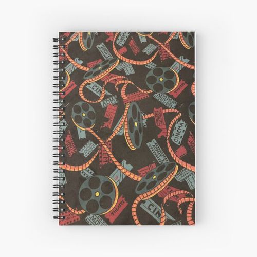 Cinema Theatre Pattern Spiral Notebook Bloc note