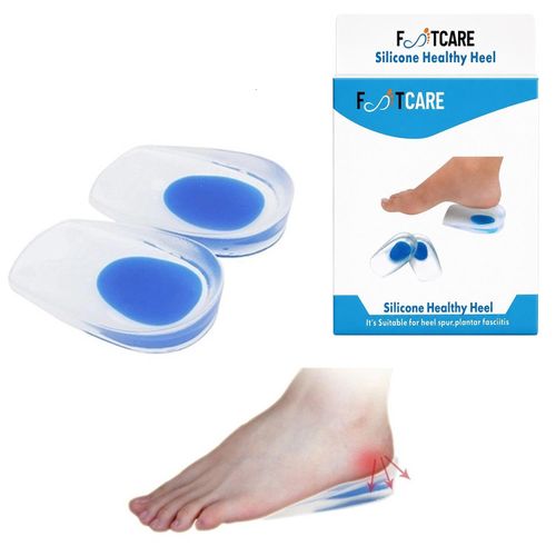Paire de Talonnettes en Silicone Gel Médical – Amortisseur de Talon – Soulage l'Épine Calcanéenne & la Fasciite Plantaire