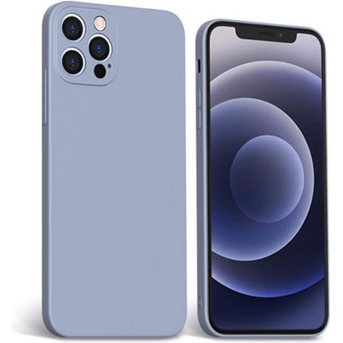 case comaptible avec iPhone 13 Pro Max Case, Slim Liquid Silicone Bleu ciel