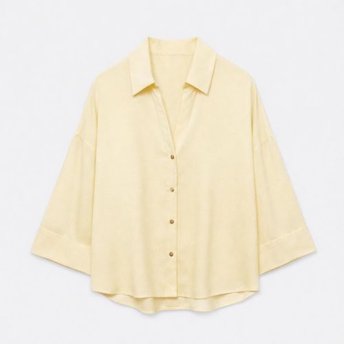 Chemise Oversize Femme Fluide Jaune lgance et Confort au Quotidien
