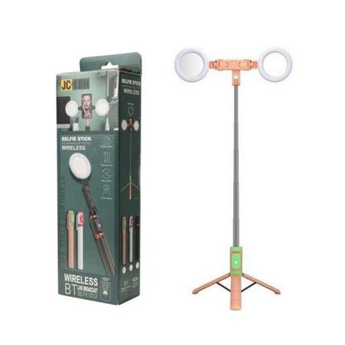 Perche à selfie Bluetooth JC-18H pour diffusion en direct, sans fil, hauteur extensible de 170 cm.