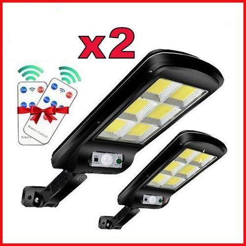 Pack 2 Projecteur Eclairage public solaire, Lampe solaire + Télécommande