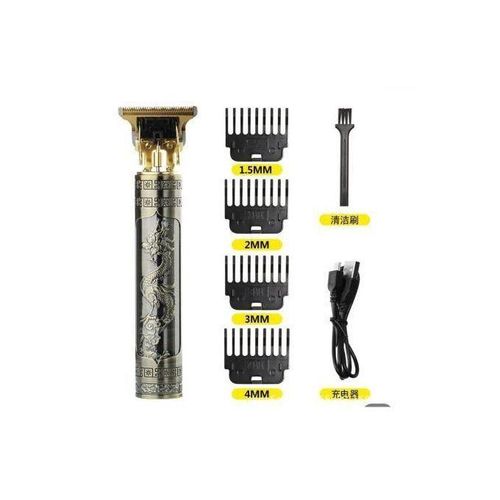 Rasoir professionnel zéro rechargeable avec quatre niveaux de lames en acier