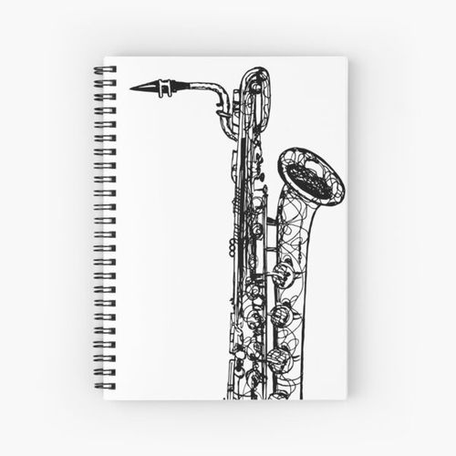 Baritone Saxophone Spiral Notebook Bloc note