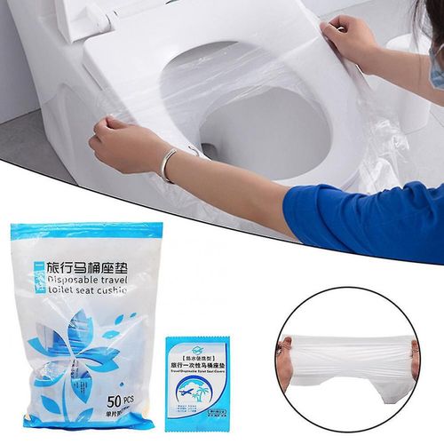 Protège cuvette Toilette WC, Housse Coussin siège de Toilette - 50 Pcs jetable