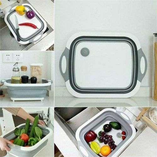 Planche à Couper Cuisine Lavage Plats Lavabo Portable Ustensiles de Cuisine