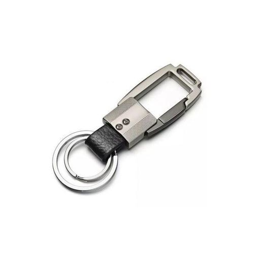porte clé en cuir haute qualité pour homme - voiture gris