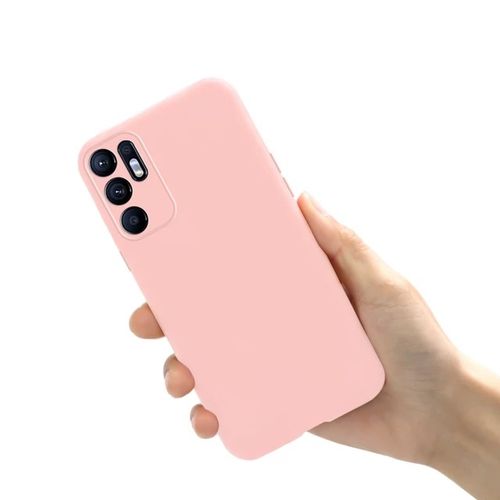 Pochette silicone Oppo Reno 6Z silicone Mate Top produit Rose