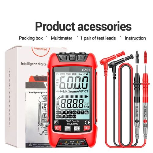 ANENG SZ01 SZ02 multimètre numérique intelligent portable multifonctionnel haute précision électricien