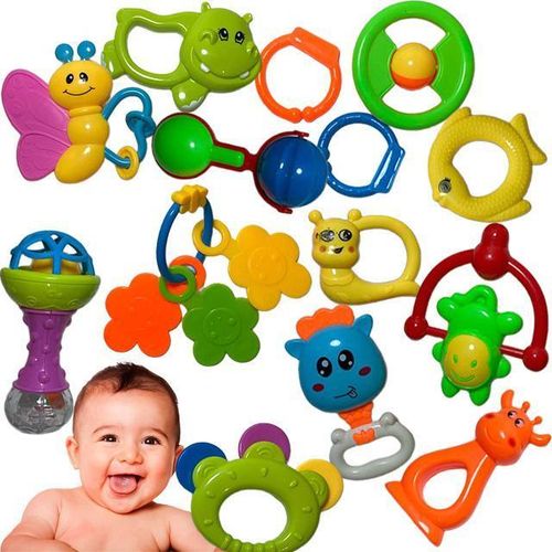 Set de Hochets Colors pour Bbs Jouets dveil Sensoriel 14pcs