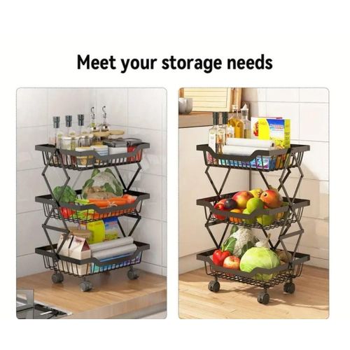 Fruit Vegetable Storage Cart With Wheels