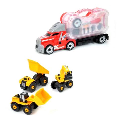 Set de Camions de Chantier avec Accessoires – Véhicules de Construction pour Enfants – Jouet Éducatif et Créatif