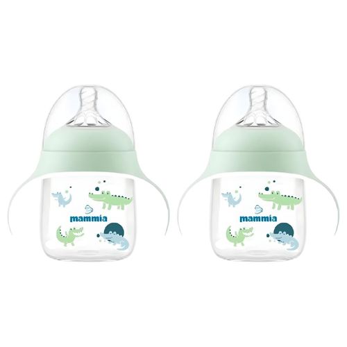 Lot de 2 - Biberon Évolutif 2 En 1 À Poignée Ergonomique Avec Tétine Anti-Colique Pour Bébé 300ml