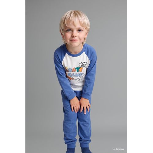 Ensemble pyjama 100% coton Top imprimé à manches longues et bas à taille élastique pour bébé garçon