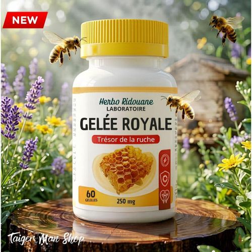 Gelée Royale ginsen Propolis Capsules Suppléments de Capsules Naturelles Biologiques de Gelée Royale, 30 gélules par boîte, Convient aux adultes et aux personnes âgées.