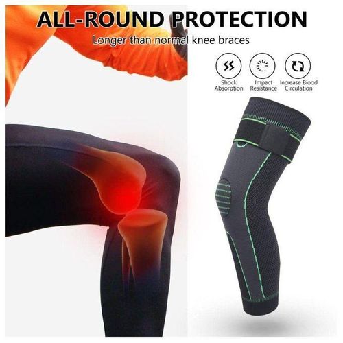 x2 Compression Genou, Jambe, Mollet, Soutien au tibia, Attelle,Manches longues
