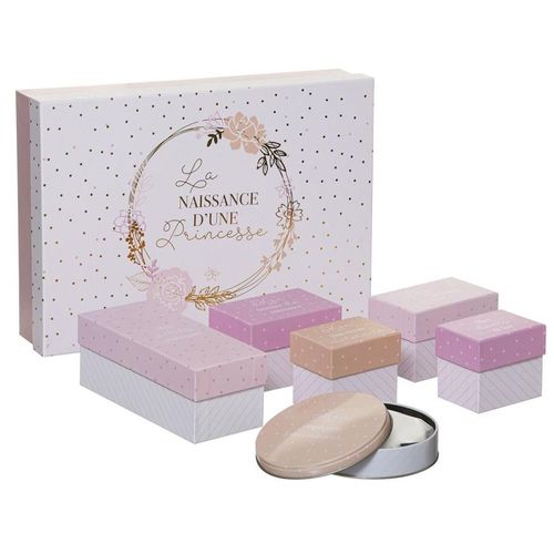 Coffret cadeaux naissance empreintes