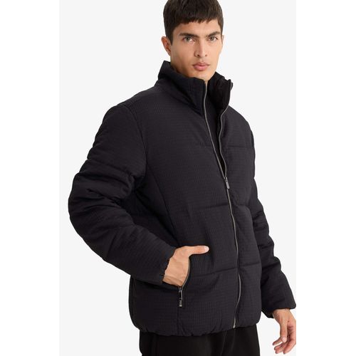 Jacket matelassée zippée à col montant et poches Coupe régulière