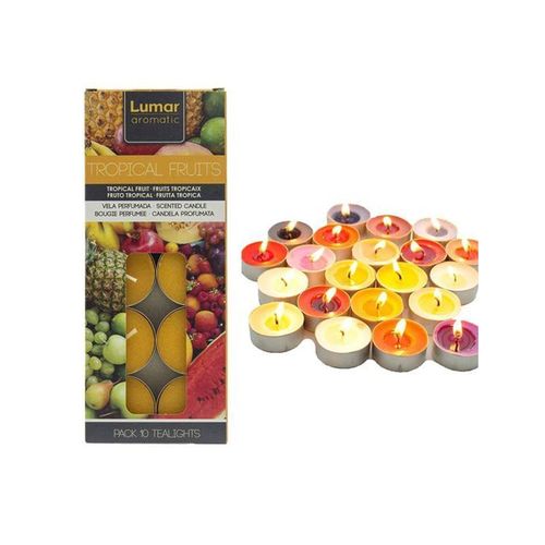 Pack 10 bougies chauffes plats parfumées "Tropical fruits