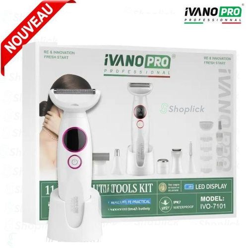ماكينة تشذيب احترافية متعددة الوظائف 11 في 1 جهاز إزالة شعر مقاوم للماء عمر بطارية يصل إلى 90 دقيقة قابلة لإعادة الشحن